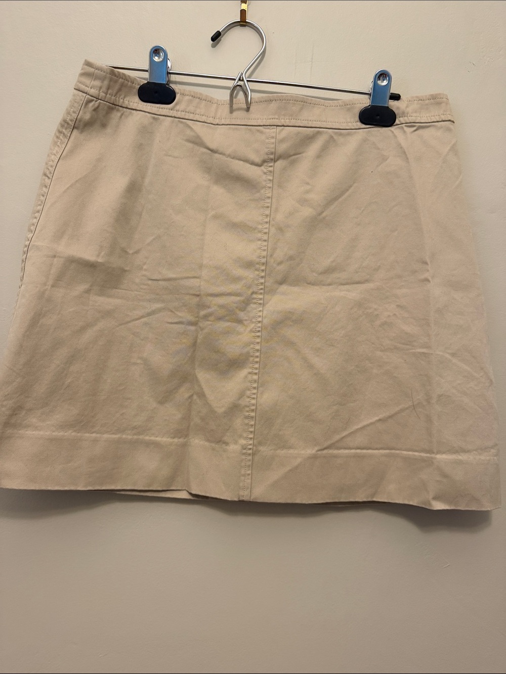 J. Crew Neutral Beige Mini Skirt with Ribbed Waistband